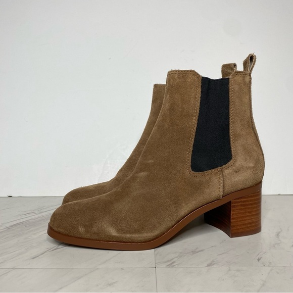 Steve Madden Rhiannon Cognac Suede Chelsea Bootie 9M - Picture 15 of 15